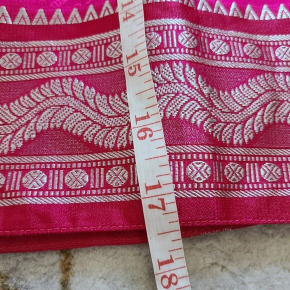 Girls 3-Piece Indian Lehenga Chohli Set Size 28 Pink & Black Embroidered Asmita - Picture 8 of 15